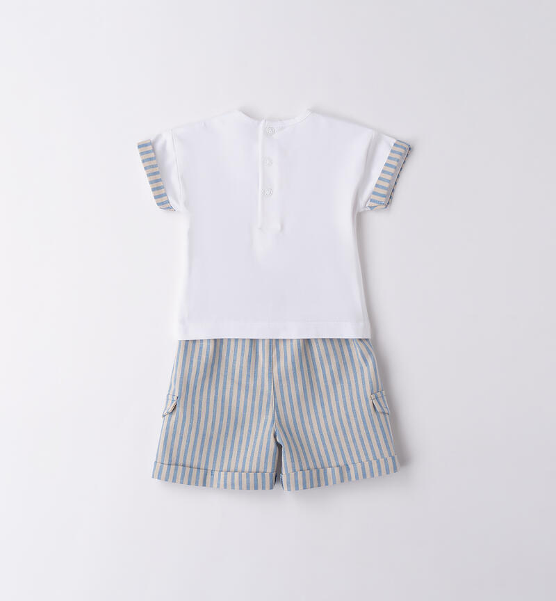 Completo due pezzi neonato BIANCO-0113