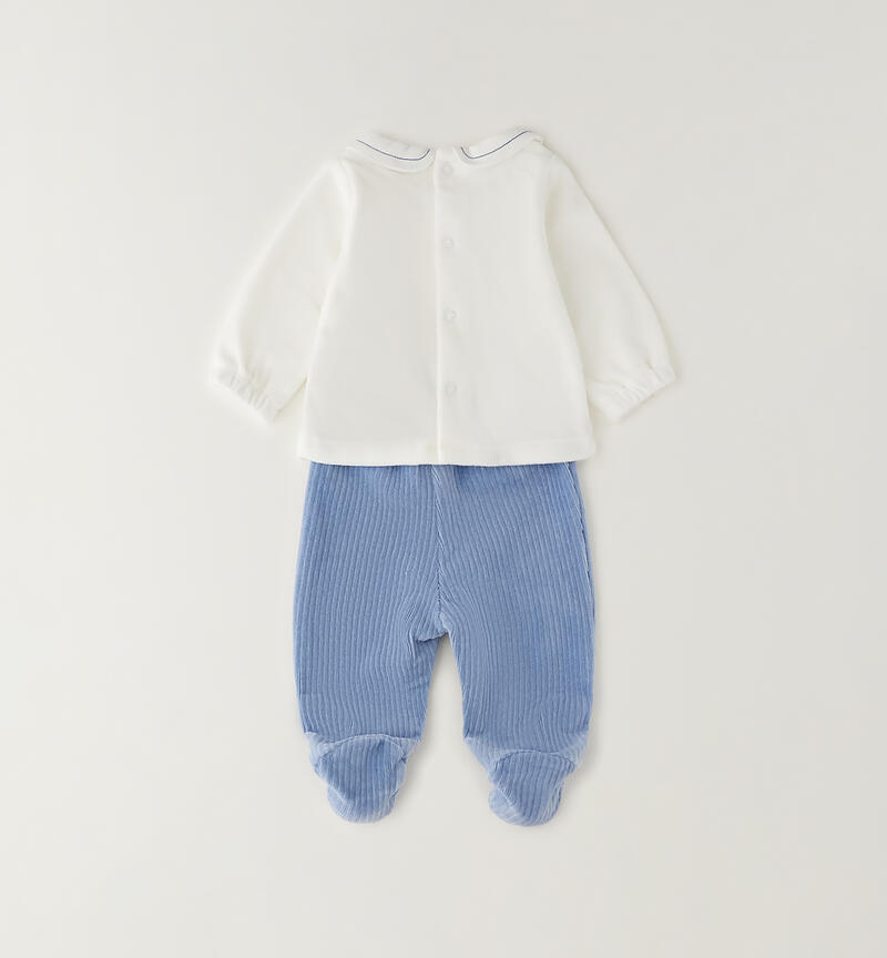 Completo due pezzi neonato PANNA-0112
