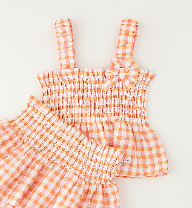 Completo estivo bambina ARANCIO-1814