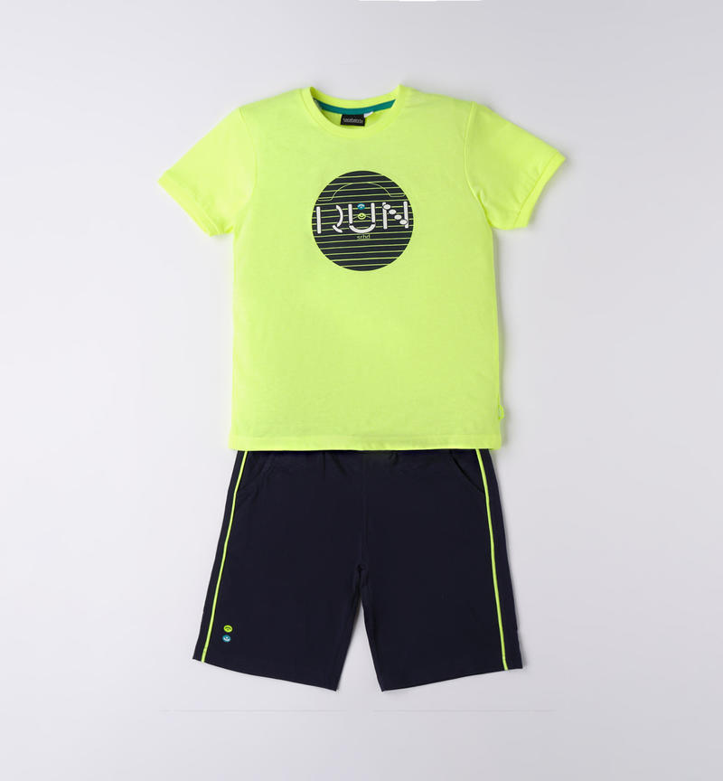 Completo estivo e sportivo per ragazzo da 8 a 16 anni Sarabanda GREEN ACID-5841