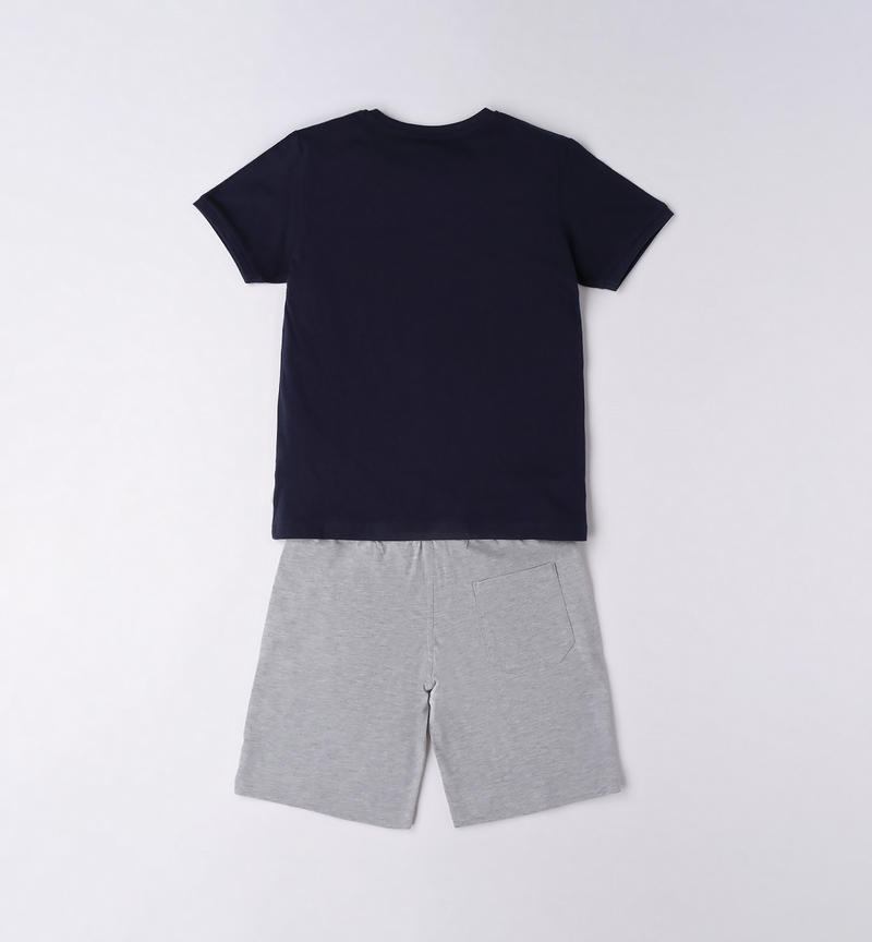 Sarabanda sporty summer set for boys from 8 to 16 years NAVY-3854