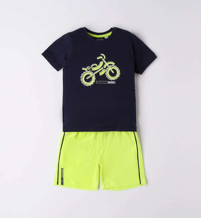 Sarabanda sporty summer set for boys from 9 months to 8 years NAVY-3854