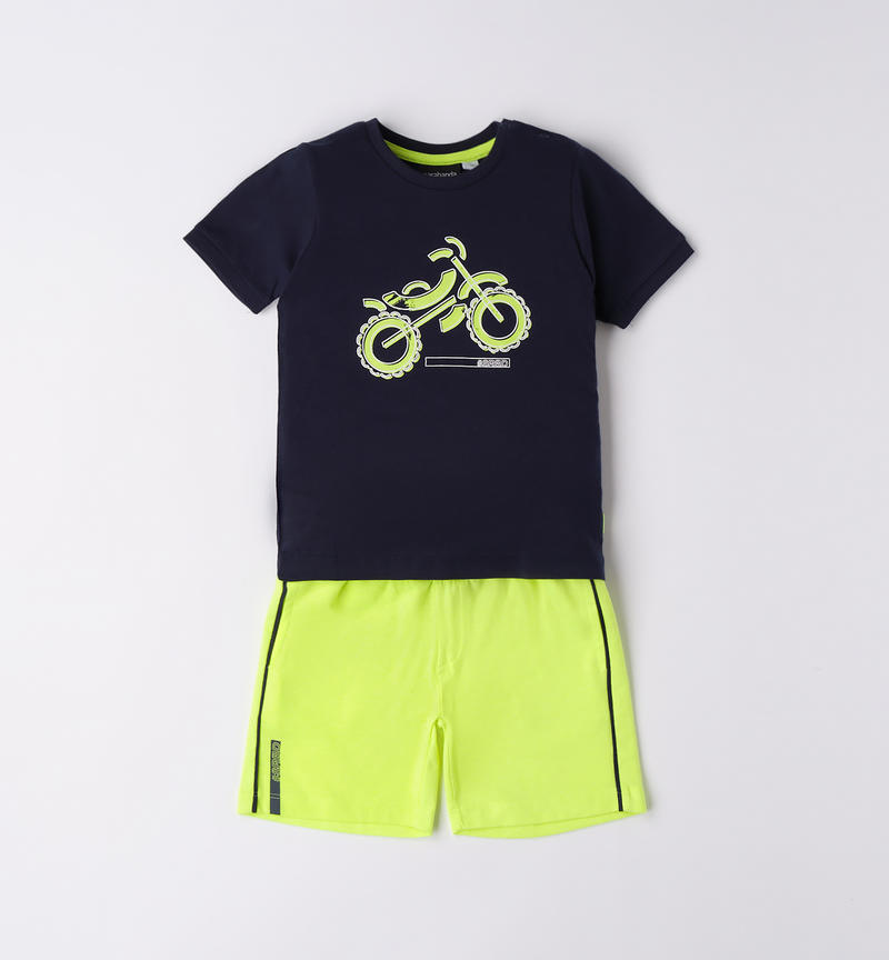 Completo estivo sportivo bambino da 9 mesi a 8 anni Sarabanda NAVY-3854