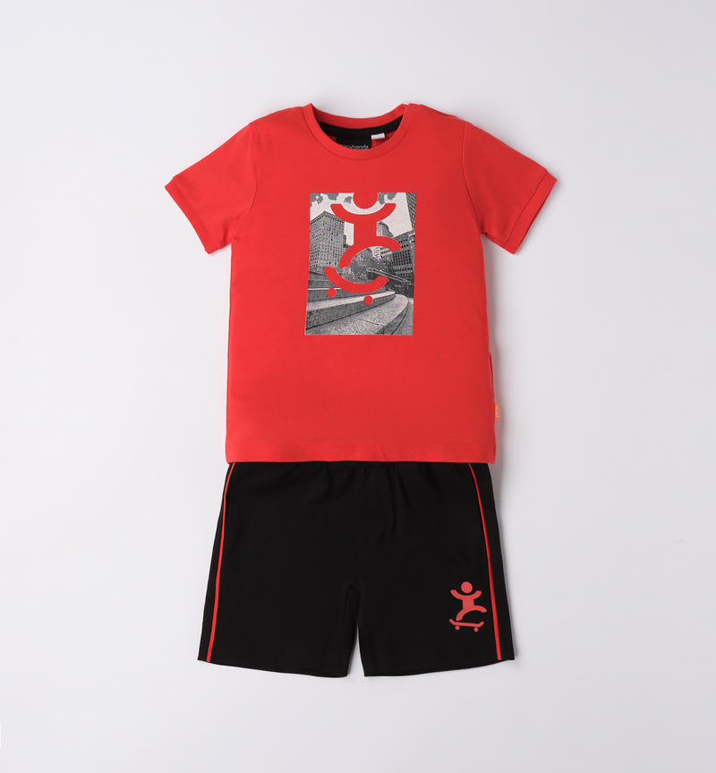 Completo estivo sportivo bambino da 9 mesi a 8 anni Sarabanda ROSSO-2235