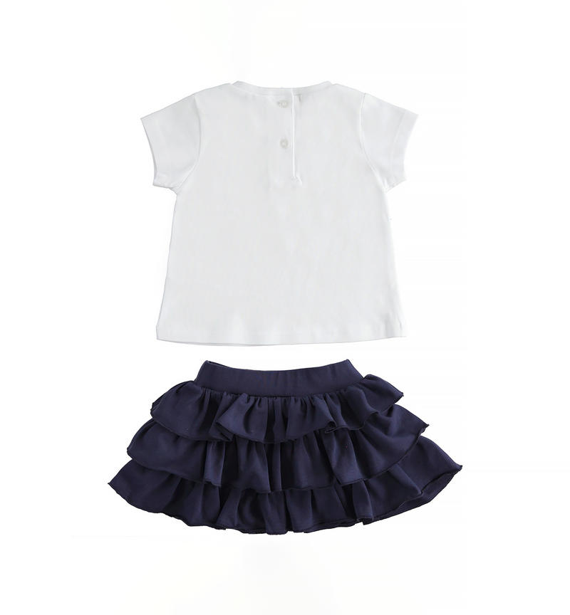 Sarabanda butterfly outfit for girls from 9 months to 8 years BIANCO-0113