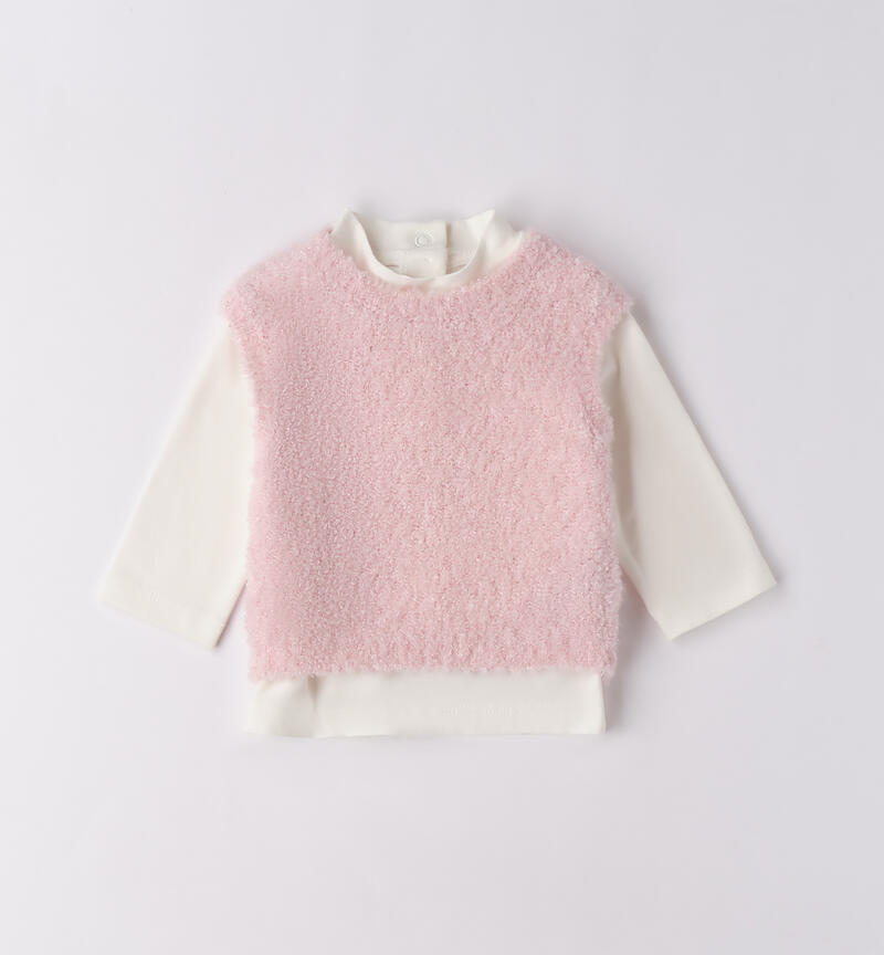Vest and shirt set PINK-2714