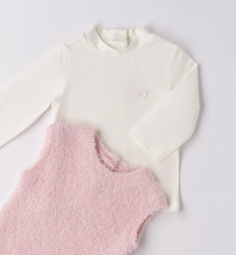 Vest and shirt set PINK-2714