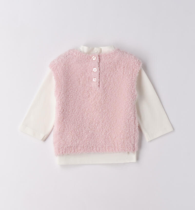 Vest and shirt set PINK-2714