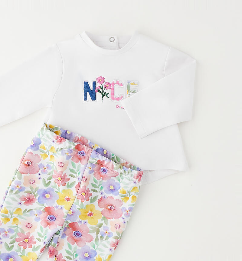 Completo Minibanda per neonata BIANCO-FUCSIA-6BZC