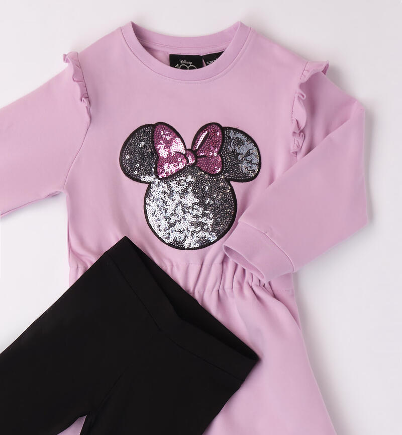 Completo Minnie per bambina da 3 a 8 anni Sarabanda ORCHIDEA-3322