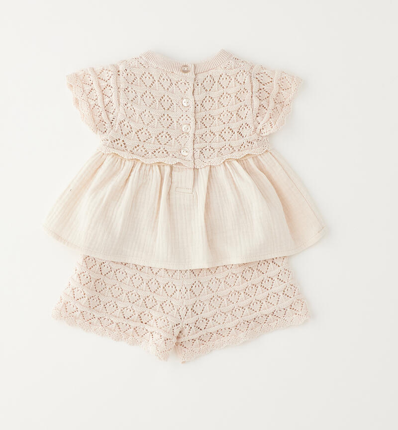 Summer baby girl outfit CRYSTAL GRAY-2911