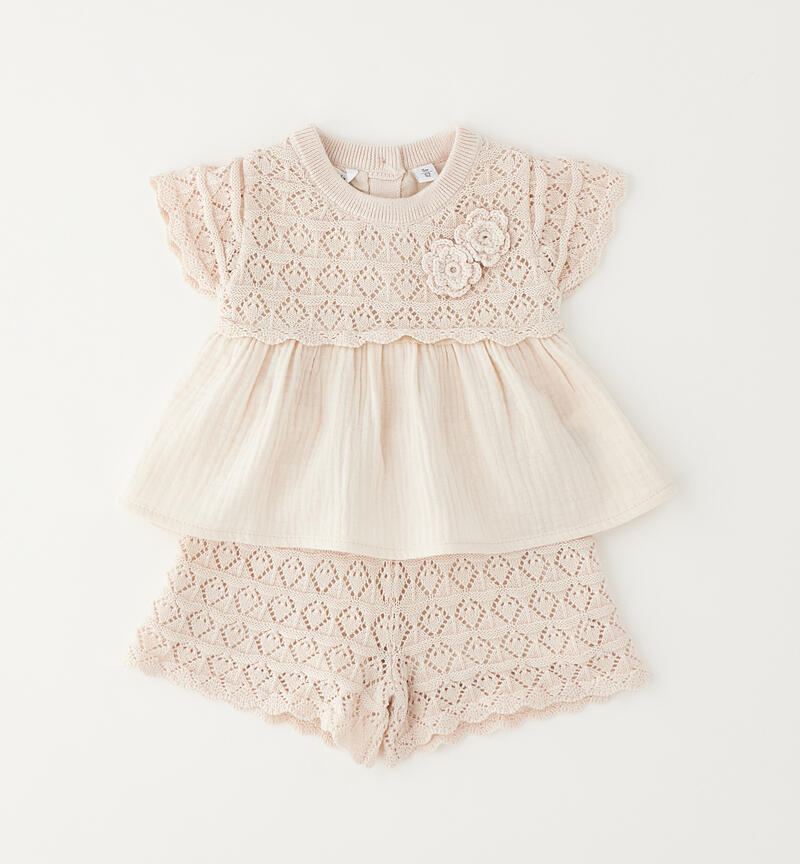 Summer baby girl outfit CRYSTAL GRAY-2911