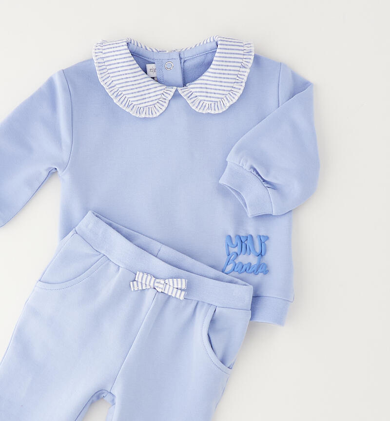 Minibanda baby girl set AZZURRO-3661