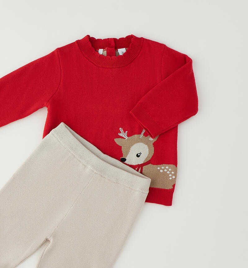 Completo neonata Natale ROSSO-2253
