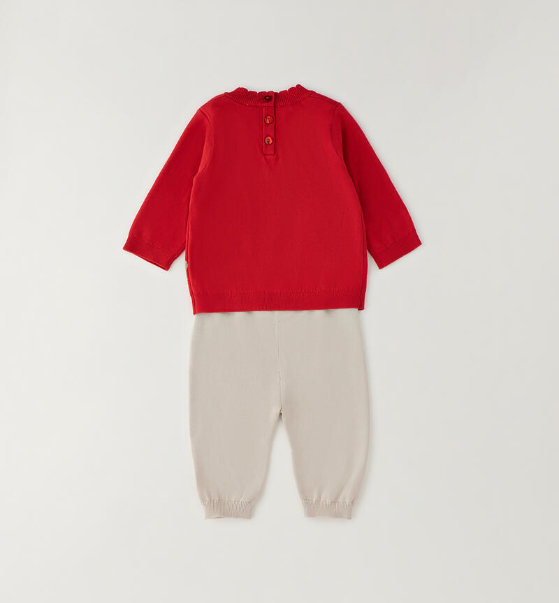 Completo neonata Natale ROSSO-2253