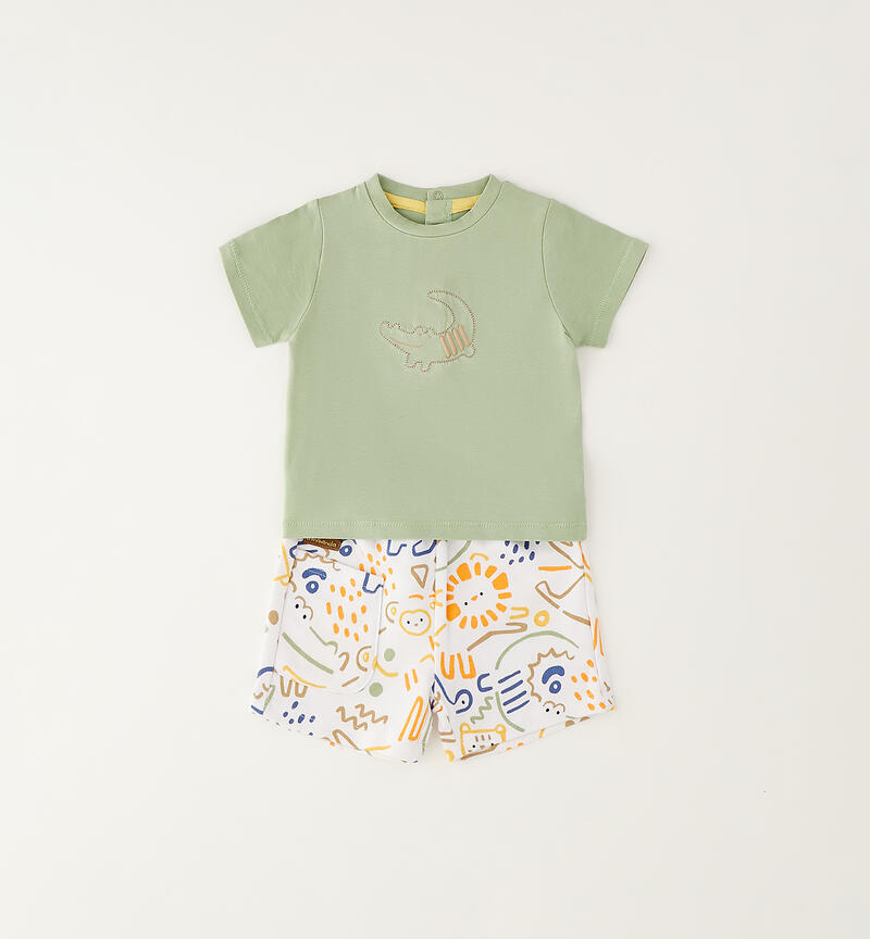 Completo neonato Minibanda VERDE SALVIA-5416