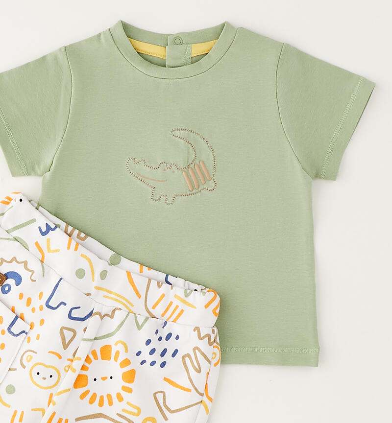 Completo neonato Minibanda VERDE SALVIA-5416