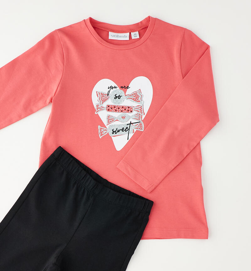 Completo per bambina Sarabanda CORALLO-2344