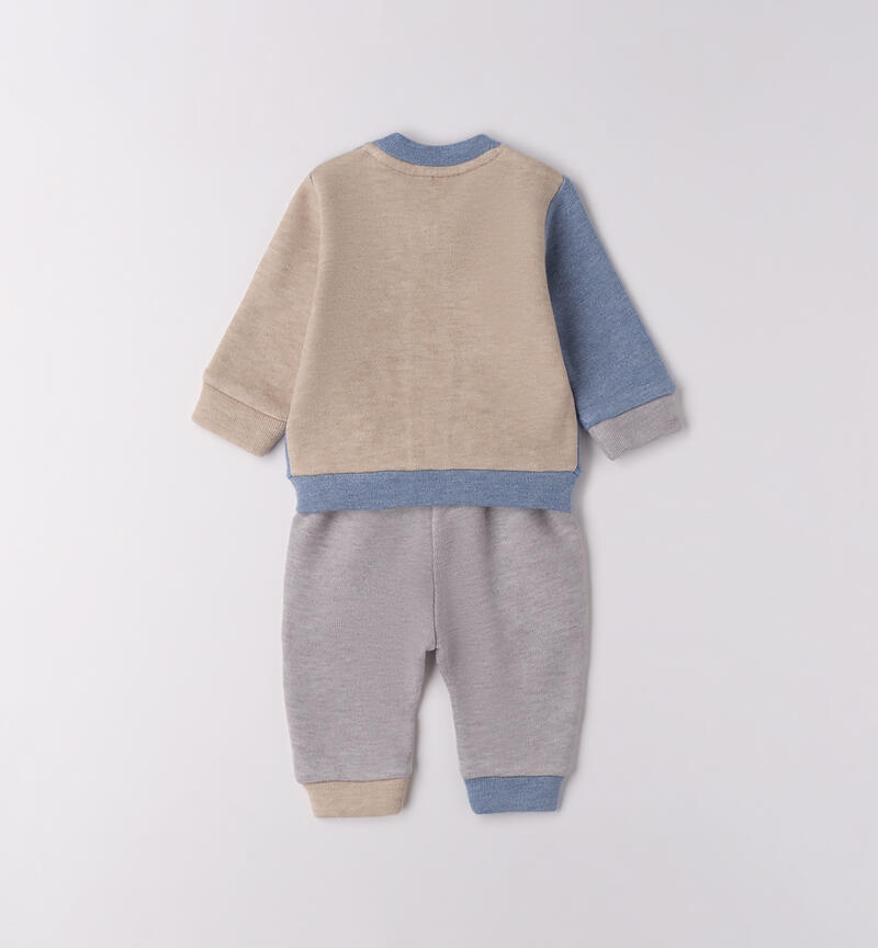 Completo per bimbo neonato AZZURRO MELANGE-8972