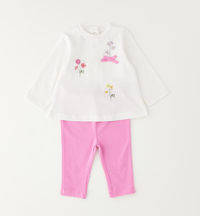 Completo per neonata Minibanda BIANCO-0113