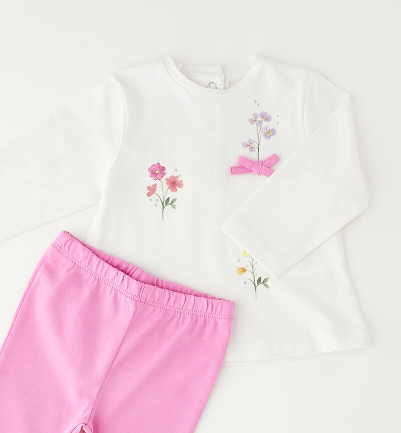 Completo per neonata Minibanda BIANCO-0113