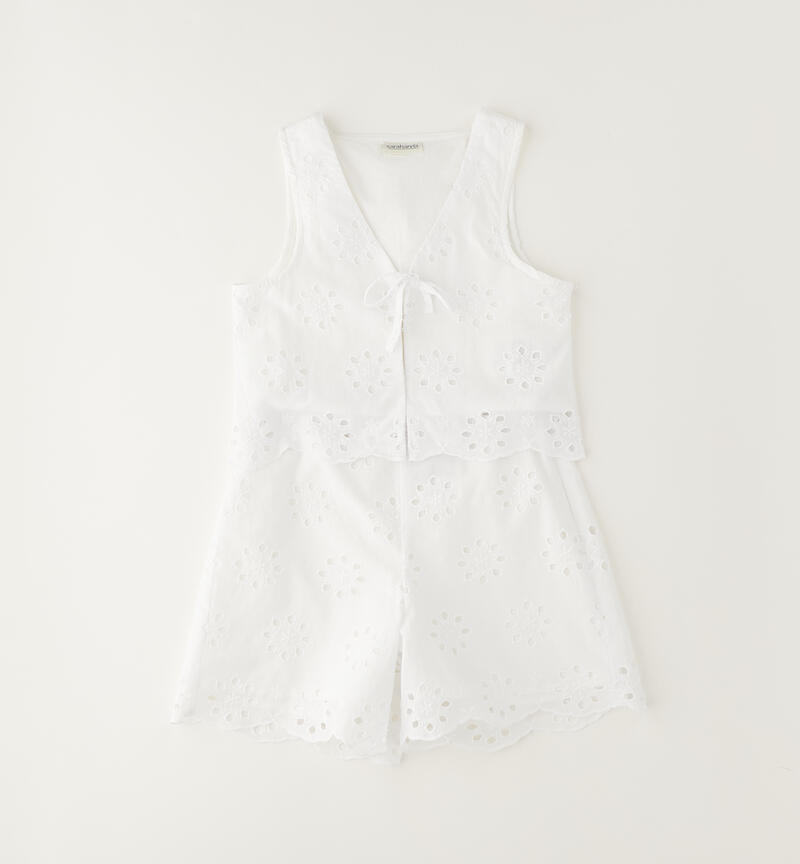 Completo per ragazza Sarabanda BIANCO-0113