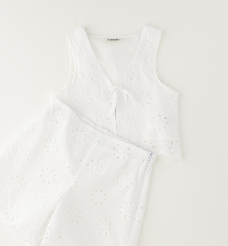 Completo per ragazza Sarabanda BIANCO-0113