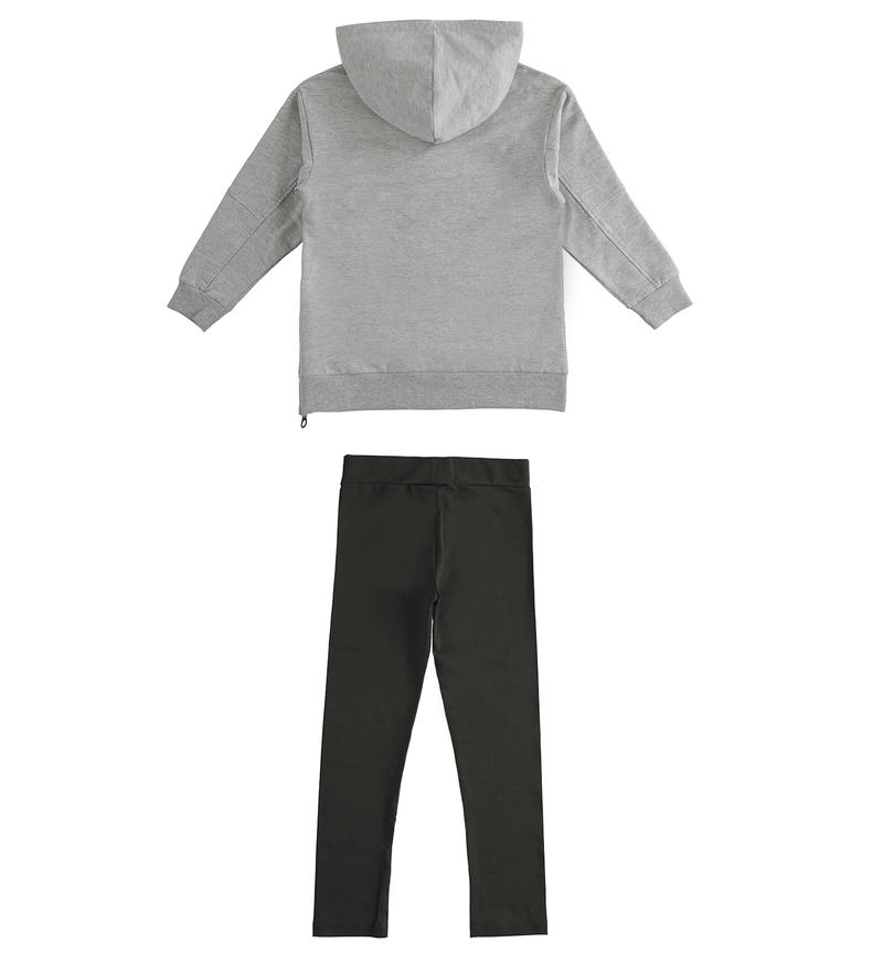 Sarabanda girl's sweatshirt and leggings outfit from 8 to 16 years GRIGIO MELANGE-8992