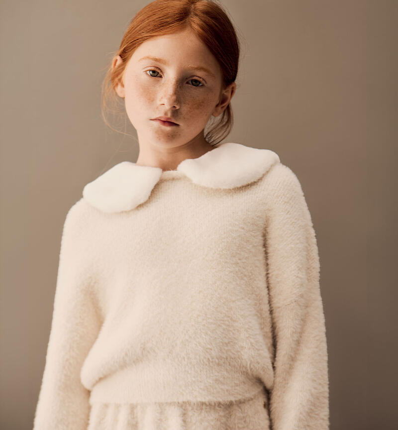 Completo ragazza in tricot PANNA-0112