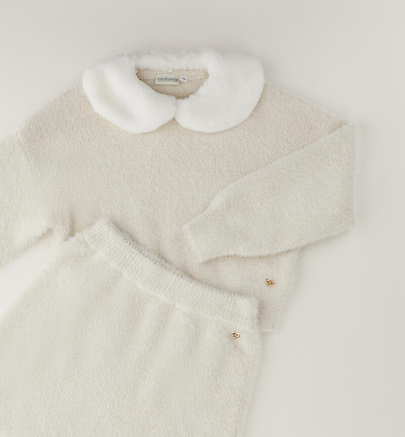 Completo ragazza in tricot PANNA-0112