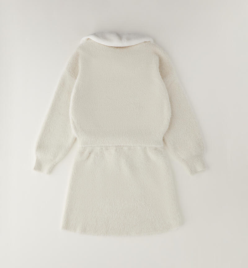 Completo ragazza in tricot PANNA-0112