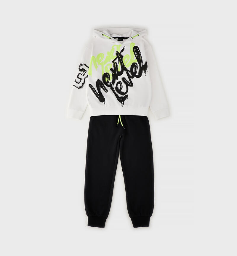 Completo ragazzo in cotone BIANCO-0113