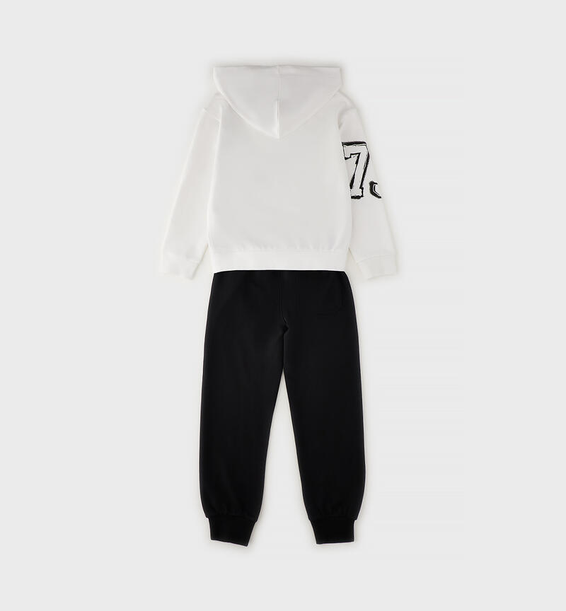 Completo ragazzo in cotone BIANCO-0113