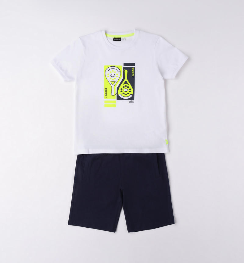 Completo ragazzo sportivo da 8 a 16 anni Sarabanda BIANCO-0113
