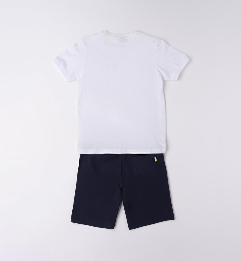 Sarabanda sporty set for boys from 8 to 16 years BIANCO-0113