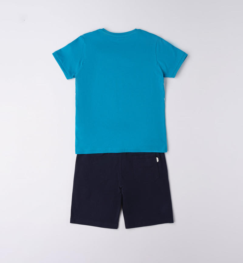 Completo ragazzo sportivo da 8 a 16 anni Sarabanda TURCHESE-4033