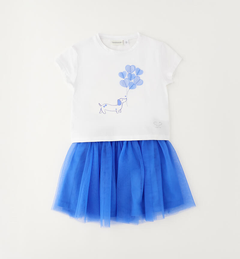 Sarabanda outfit for girls BIANCO-0113
