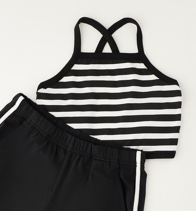 Sarabanda outfit for girls BIANCO-NERO-6CCU