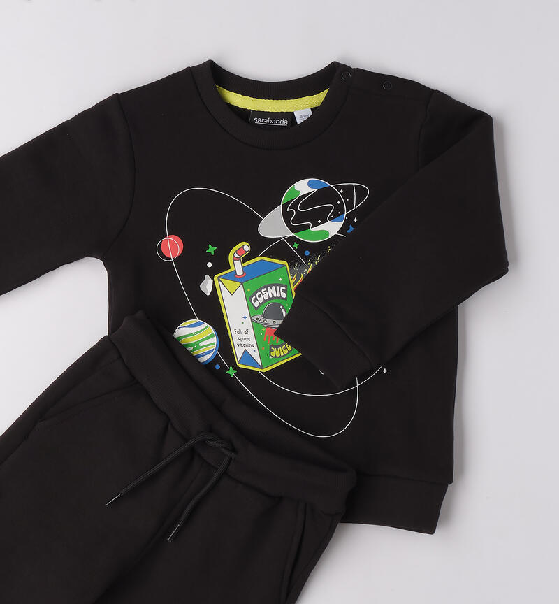 Completo sportivo bambino NERO-0658