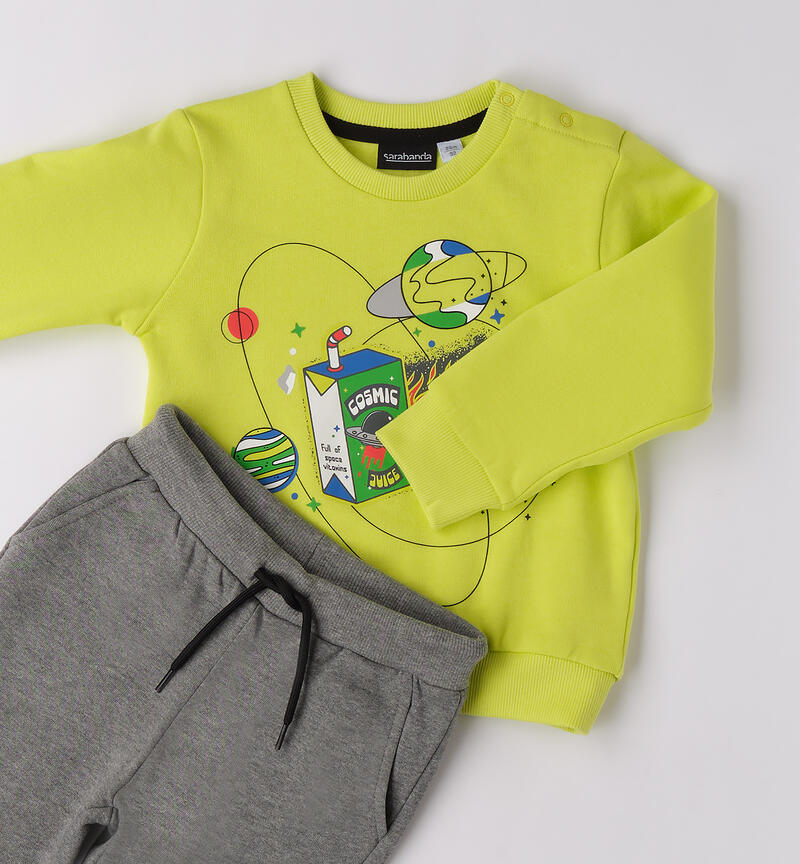 Completo sportivo bambino VERDE CHIARO-5242