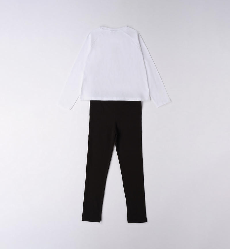 Completo sportivo ragazza da 8 a 16 anni Sarabanda BIANCO-0113