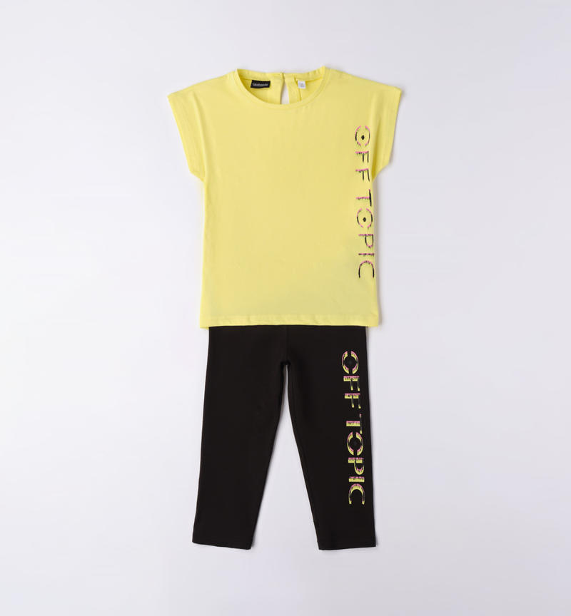 Sarabanda sports outfit for girls from 8 to 16 years GIALLO-1417