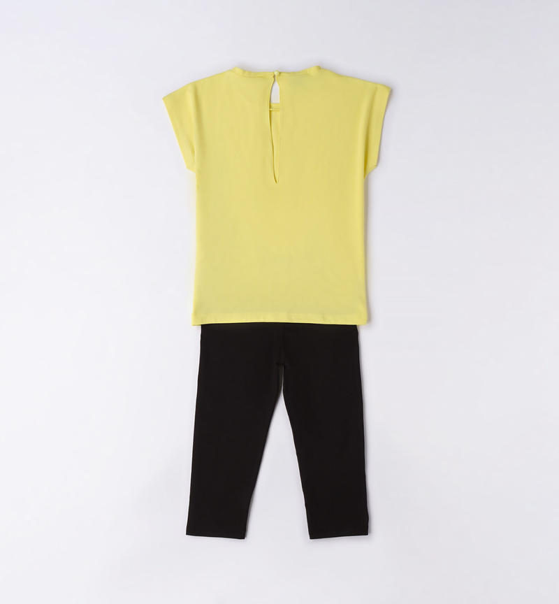 Sarabanda sports outfit for girls from 8 to 16 years GIALLO-1417