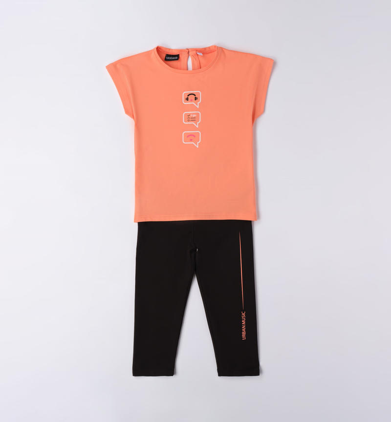 Sarabanda sports outfit for girls from 8 to 16 years MANDARINO-2132