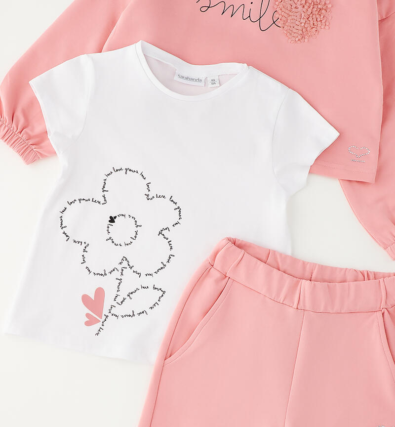 Three-piece set for girls PINK-2372