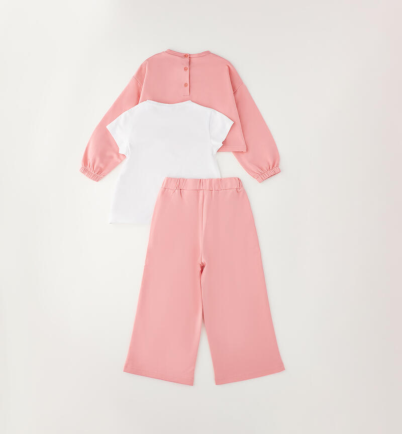 Three-piece set for girls PINK-2372