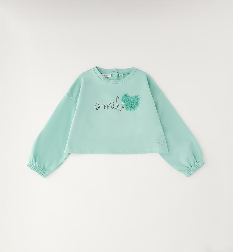 Three-piece set for girls VERDE CHIARO-4846