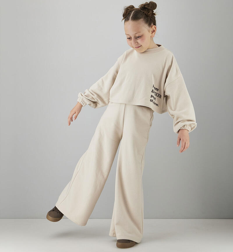 Completo tre pezzi ragazza BEIGE-0434