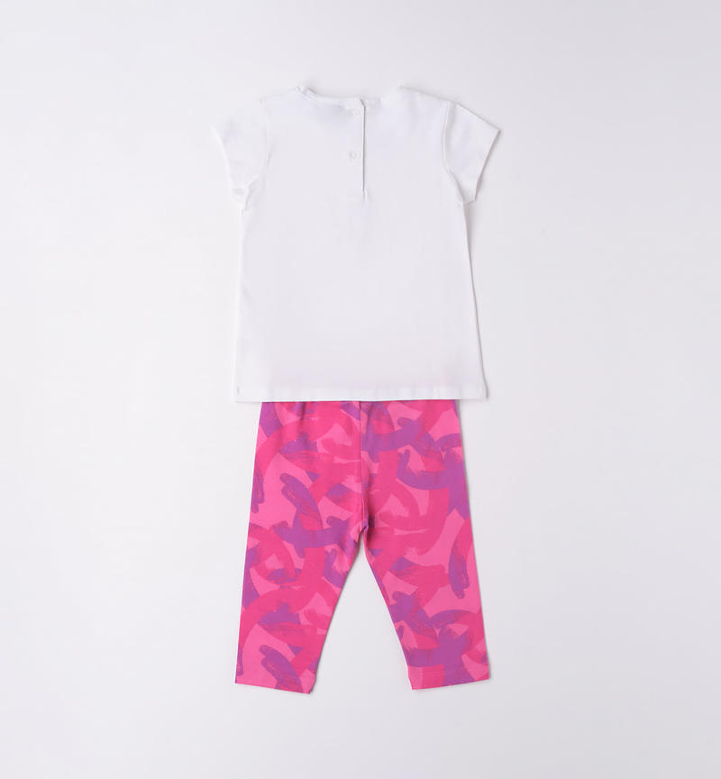 Sarabanda T-shirt and leggings for girls from 9 months to 8 years BIANCO-0113