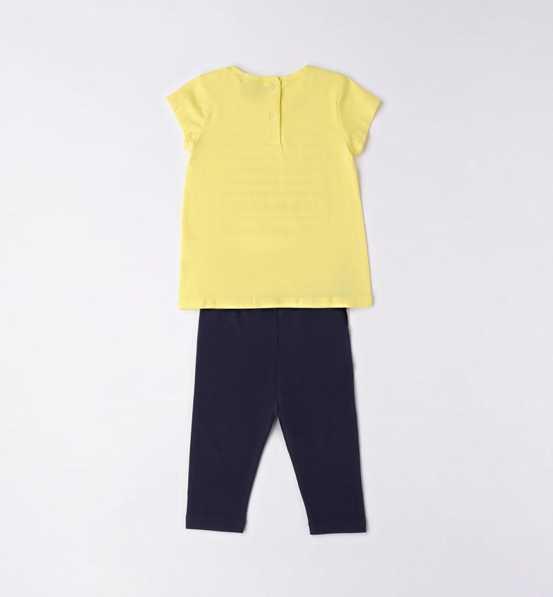 Sarabanda T-shirt and leggings for girls from 9 months to 8 years GIALLO-1417
